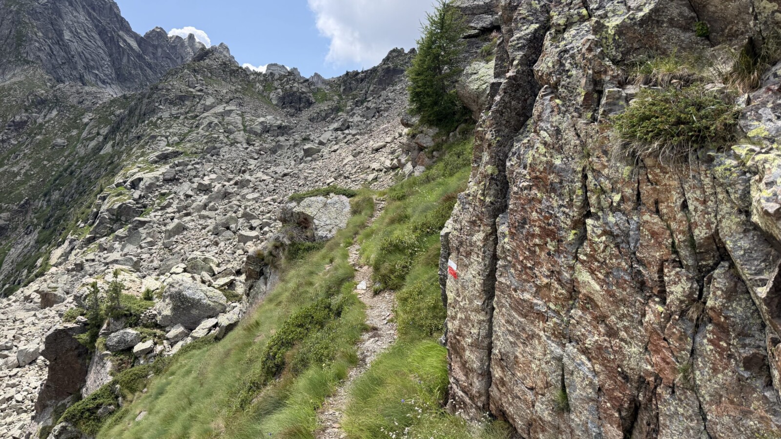 Il sentiero che attraversa la testata della Val Vendrame anello forcella segura 20260719 - 30_la cresta verso forcella orsera
